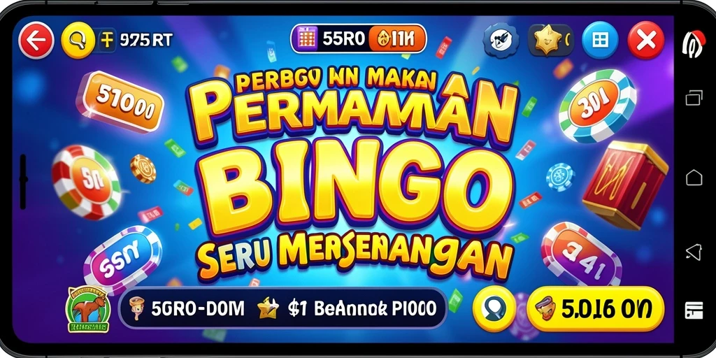 Tampilan gameplay 55RT dengan antarmuka Bingo yang menarik.