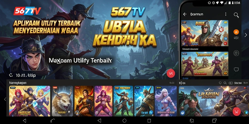 Tampilan antarmuka utama dari aplikasi Utility 567TV yang ramah pengguna.