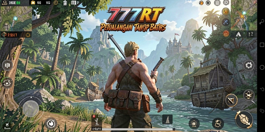 Screenshot gameplay 777RT yang menunjukkan petualangan seru di dunia terbuka.