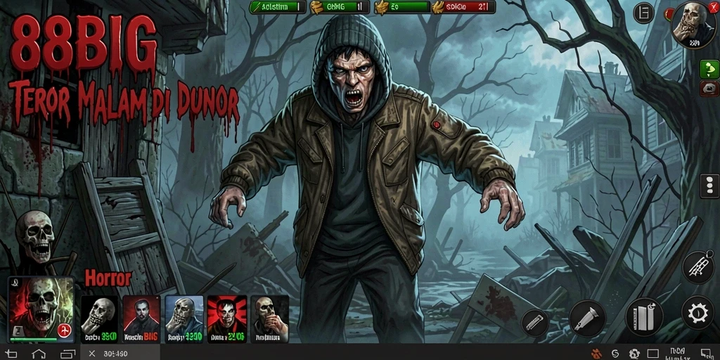 Screenshot utama 88BIG menampilkan pengalaman gameplay yang menegangkan dan menyeramkan.