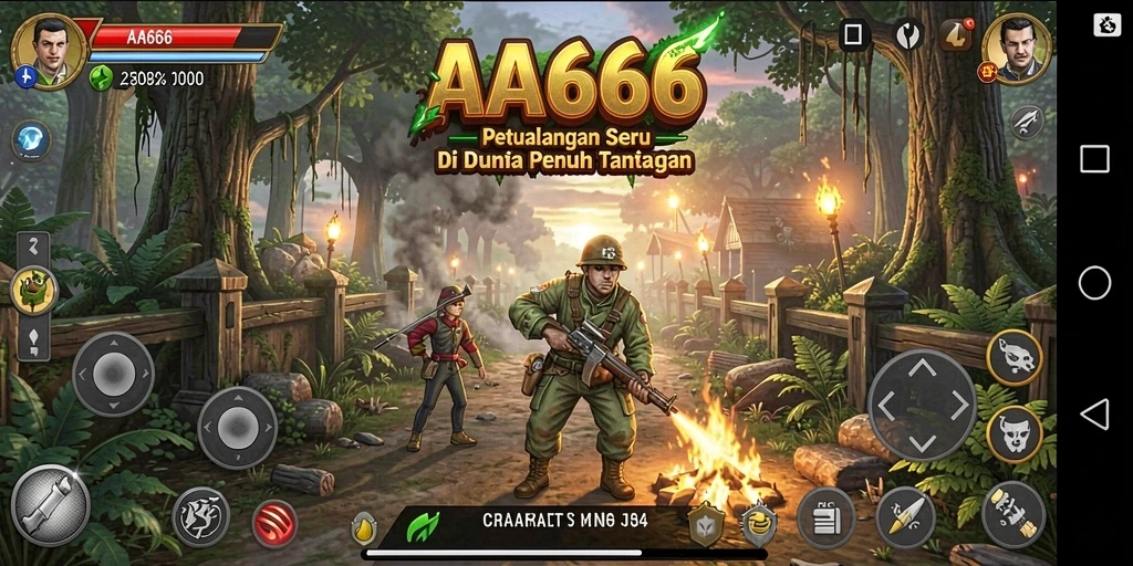 Screenshot gameplay AA666 menampilkan karakter dalam petualangan mendebarkan.