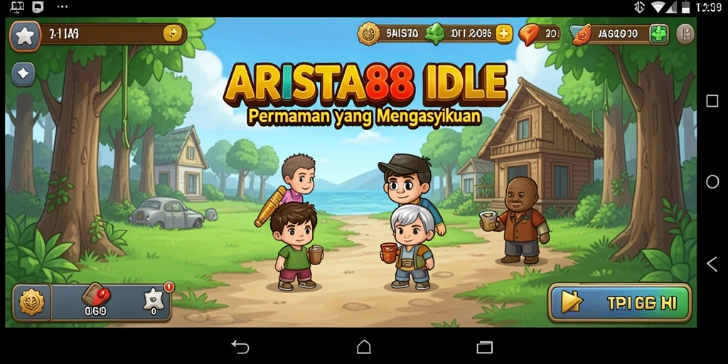 Tampilan gameplay ARISTA88 yang menarik dengan karakter dan sumber daya.