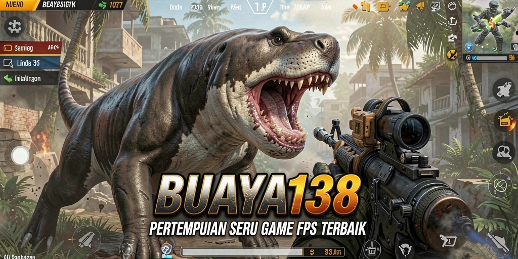 Tampilan gameplay mendebarkan dari <strong>BUAYA138</strong>, menunjukkan aksi tembak-menembak yang seru.