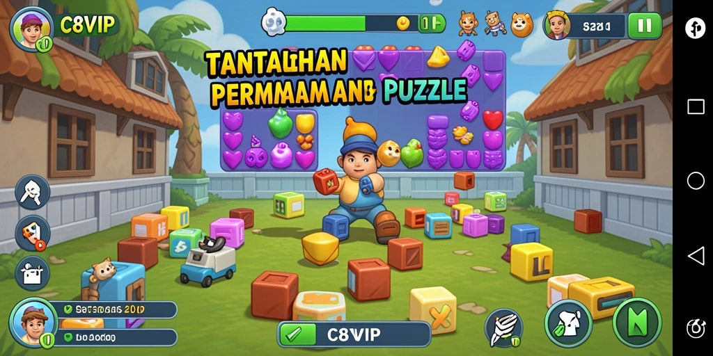 Tampilan menarik dari gameplay C8VIP yang penuh teka-teki.