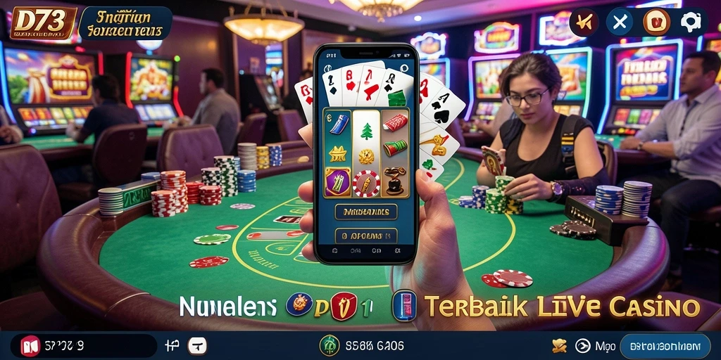 Tampilan gameplay Live Casino yang menarik di D73.
