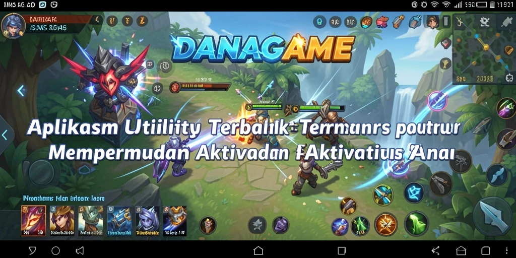 Screenshot utama DANAGAME menunjukkan antarmuka aplikasi yang sederhana dan fungsional.