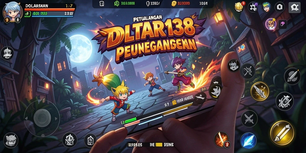 Tangkapan layar gameplay DOLAR138 menampilkan aksi seru karakter anime.