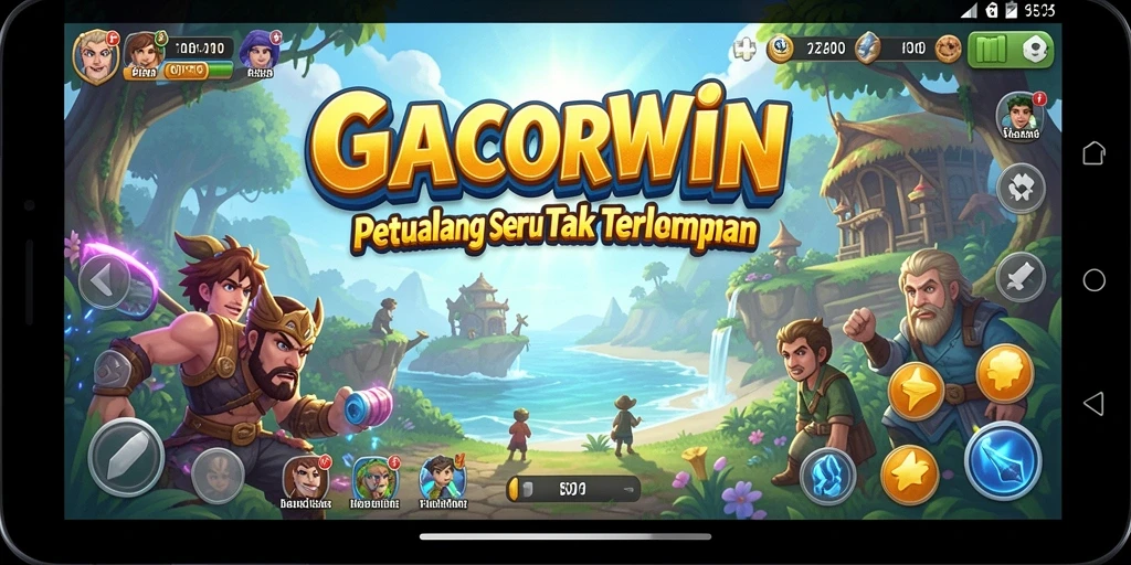 Tampilan gameplay <strong>GACORWIN</strong> menunjukkan aksi petualangan yang mendebarkan.