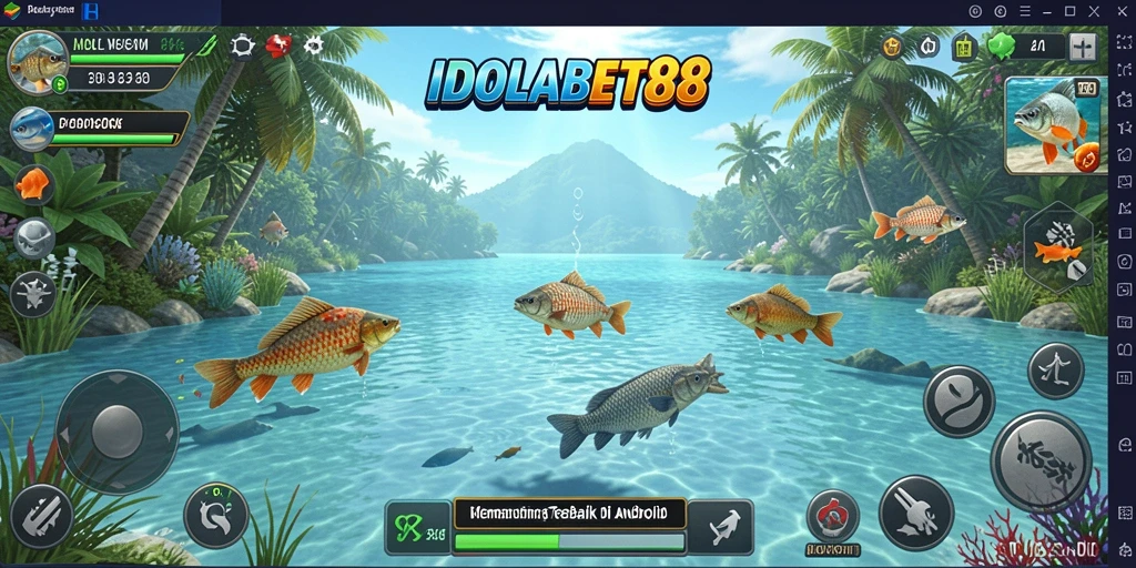 Tampilan gameplay IDOLABET88 yang menawan saat memancing.
