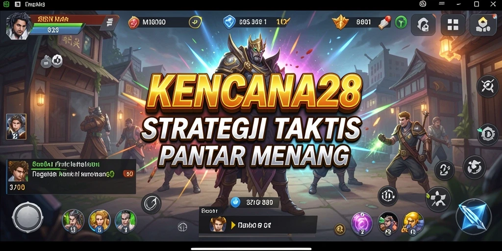 Screenshot gameplay KENCANA28 menunjukkan pertempuran strategis yang menegangkan.