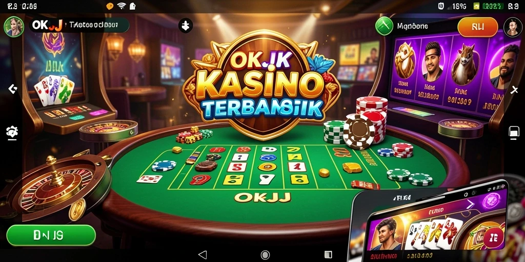 Tampilan gameplay Kasino menarik di OKJK dengan grafik yang memukau.
