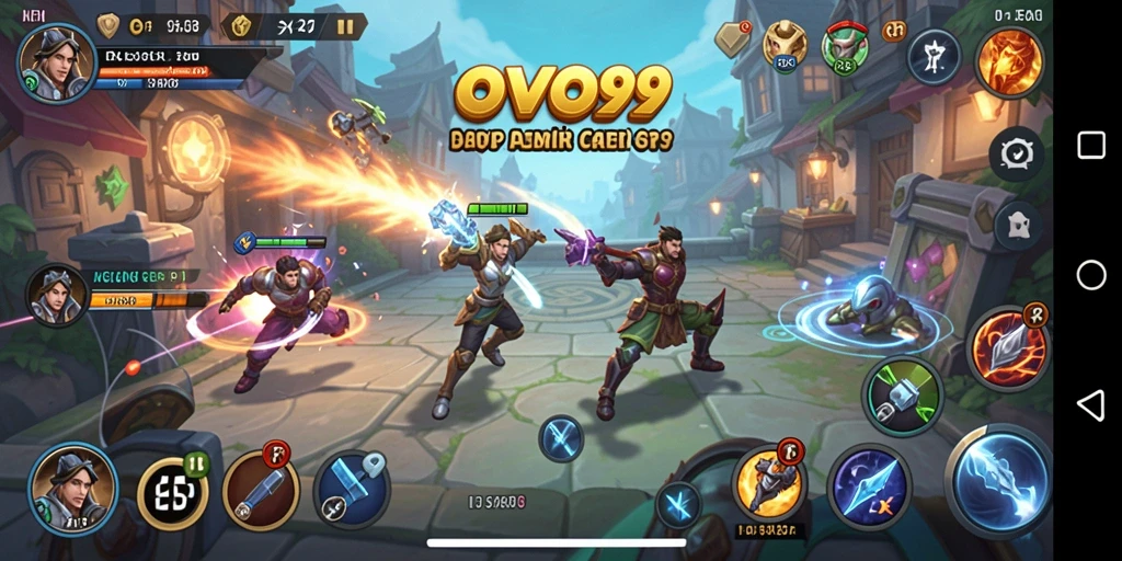 Tampilan gameplay OVO99 yang menegangkan di arena strategi.
