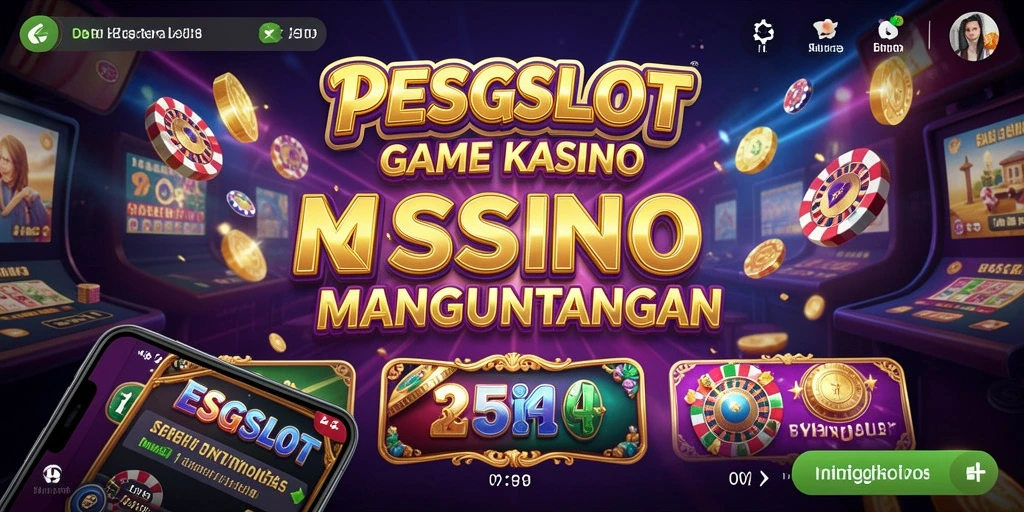 Screenshot utama PESGSLOT yang menunjukkan gameplay seru dan grafis menarik.