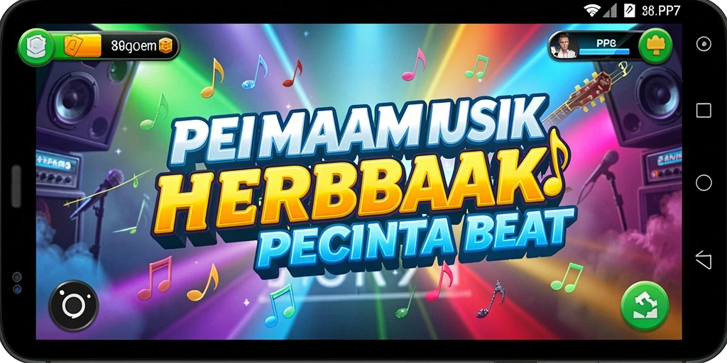 Tampilan gameplay PP7 yang seru dan interaktif untuk penggemar musik.