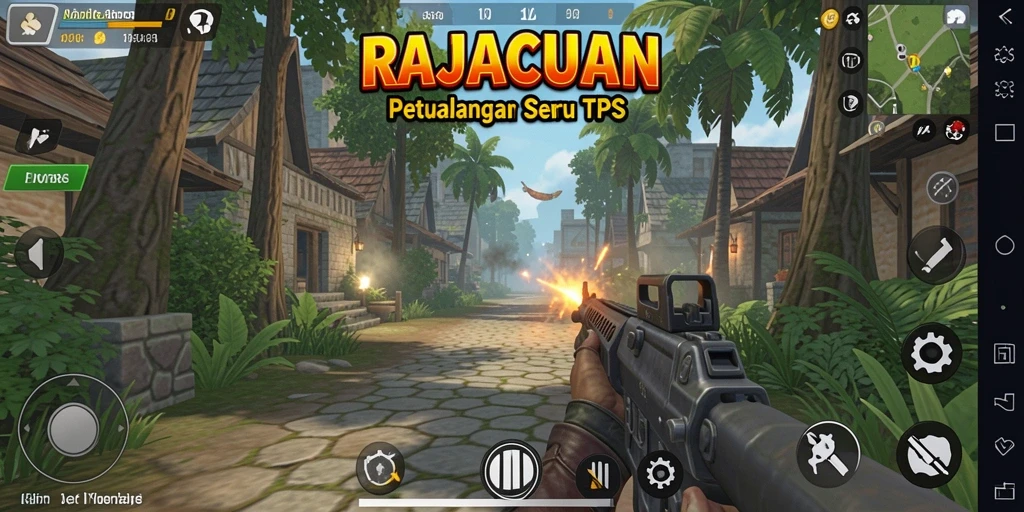 Tampilan seru gameplay RAJACUAN dalam aksi TPS.