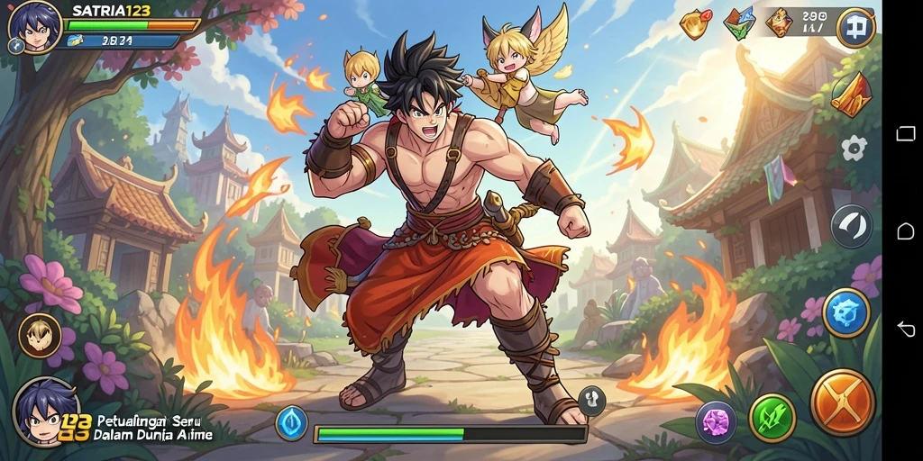 Tampilan seru dari gameplay <strong>SATRIA123</strong> dalam dunia Anime.