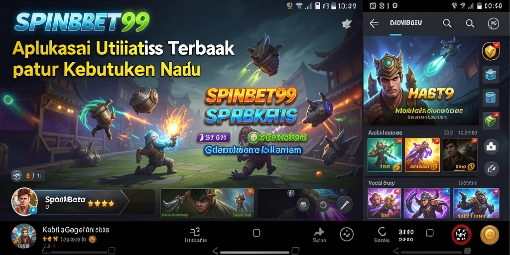 Tampilan utama SPINBET99 dengan berbagai fitur utilitas.