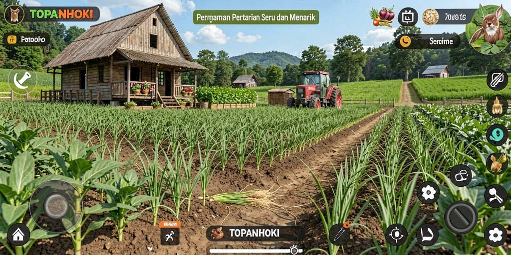 Gameplay mengasyikkan dengan aktivitas pertanian yang menarik.