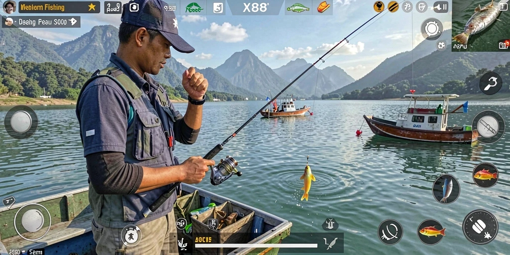 Gameplay memancing yang menarik dan memukau dalam X88.
